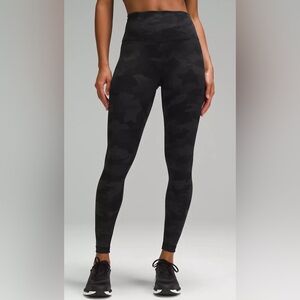 Lululemon Wunder Under High-Rise Tight Full-On Luxtreme 28" Black Camo | Size 6